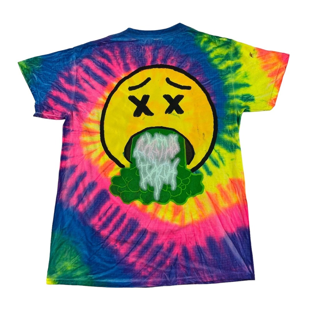 ASTROWORLD Tie Dye Smiley Face Throwup Like A Light T Shirt Size M